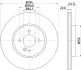 HELLA PRO BMW диск гальмівний передній Mini One, Cooper, Clubman 01- HELLA PAGID 8DD355115871 (фото 4)