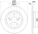 HELLA TOYOTA диск гальмівний задн. Avensis 09- HELLA PAGID 8DD355116121 (фото 4)