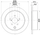 Гальмівний диск зад. Subaru Forester, Impreza, Legacy V, Outback Toyota Gt 86 1.5-3.6 01.08- HELLA PAGID 8DD 355 116-421 (фото 4)