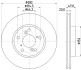 HELLA PRO HONDA гальмівний диск передн. Civic 05 - (282*23) HELLA PAGID 8DD355117081 (фото 4)