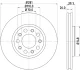 Гальмівний диск пер Лів/Прав Alfa Romeo Giulietta Fiat 500X Jeep Renegade 1.0-2.0D 04.10- HELLA PAGID 8DD 355 117-231 (фото 4)