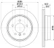 HELLA PRO BMW диск гальмівниий задн.1 E81/87,3 E90,X1 E84 05- HELLA PAGID 8DD355117831 (фото 4)