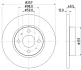 HELLA PRO FIAT гальмівний диск передн. 500 09 10-, LANCIA, ALFA ROMEO HELLA PAGID 8DD355117931 (фото 4)