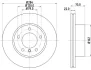 Диск гальмівний перед. вентильований BMW 1(F20) "1,4-1,6 "F "10 HELLA PAGID 8DD 355 118-031 (фото 1)