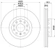 HELLA VW PRO гальмівний диск передн. PHAETON HELLA PAGID 8DD355118611 (фото 4)