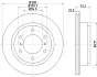 HELLA PRO MITSUBISHI гальмівний диск задн. Pajero 00- HELLA PAGID 8DD355118651 (фото 4)