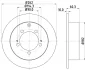 HELLA PRO MITSUBISHI гальмівний диск задн. Airtrek, Lancer VII, Outlander 03- (262*10) HELLA PAGID 8DD355118661 (фото 4)