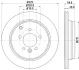 HELLA PRO LAND ROVER гальмівний диск DISCOVERY III, DISCOVERY IV, RANGE ROVER SPORT I HELLA PAGID 8DD355118771 (фото 4)