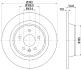 Диск гальмівний задн. Ford Galaxy/Kuga/S-MAX 2,0-2,2 TDCI 08- HELLA PAGID 8DD 355 118-841 (фото 4)