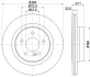 HELLA PRO DB диск гальмівний задн. W204 HELLA PAGID 8DD355118941 (фото 4)