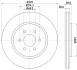HELLA PRO NISSAN диск гальмівний передн. Navara, Pathfinder (17) HELLA PAGID 8DD355119001 (фото 4)