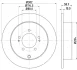 HELLA PRO MITSUBISHI гальмівний диск задн. Outlander, Citroen C-Crosser HELLA PAGID 8DD355119061 (фото 4)