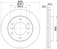 HELLA PRO MITSUBISHI диск гальмівний передн. Pajero 3.2DI-D 07-,3.8 V6 07- HELLA PAGID 8DD355119071 (фото 4)