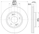 Диск гальмівний перед. Hyunday Tucson 2.0I,2.7I,2.0CRDI 04.06-,Kia Sportage III HELLA PAGID 8DD 355 120-141 (фото 1)