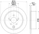 Гальмівний диск зад. SUBARU FORESTER 13- 274X10 HELLA PAGID 8DD 355 120-341 (фото 4)