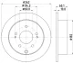 HELLA PRO MITSUBISHI диск гальмівний задн. Galant 2.4 03-, ECLIPSE IV HELLA PAGID 8DD355120631 (фото 4)