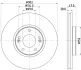 HELLA PRO HYUNDAI гальмівний диск передн. GRANDEUR 2.2, 2.4, 3.3, KIA HELLA PAGID 8DD355122501 (фото 4)