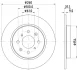 HELLA PRO HONDA Гальмівний диск задн. INSIGHT 1.3 09-, JAZZ III ELECTRIC 09- HELLA PAGID 8DD355122531 (фото 4)