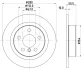 HELLA PRO BMW диск гальмівний задній X1/F48 HELLA PAGID 8DD355122661 (фото 1)