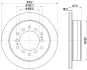 HELLA PRO TOYOTA гальмівний диск задн. Land Cruiser Prado 2.7/4.0 10-, FJ Cruiser 06- HELLA PAGID 8DD355122711 (фото 4)
