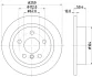 HELLA PRO MINI гальмівний диск MINI Cooper, MINI One, MINI Cooper SD HELLA PAGID 8DD355123491 (фото 4)