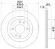 HELLA PRO CITROEN диск гальмівний передн. C-ZERO C-Zero, MITSUBISHI HELLA PAGID 8DD355125241 (фото 4)