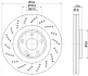 HELLA PRO HIGH CARBON DB гальмівний диск передн. C218, X218 HELLA PAGID 8DD355126381 (фото 4)