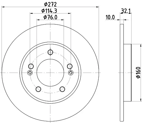 HELLA PRO HYUNDAI диск гальмівний i30, KIA CEED 18- HELLA PAGID 8DD355126501 (фото 1)