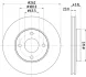 HELLA PRO FORD диск гальмівний передній FIESTA VII 1.0 EcoBoost 17- HELLA PAGID 8DD355126601 (фото 1)