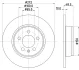 HELLA PRO AUDI диск гальмівний задн. A3 08- VW Golf VI 08-, Caddy SKODA SEAT HELLA PAGID 8DD355126631 (фото 4)