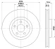 HELLA PRO FORD гальмівний диск S-MAX 2.0TDCI 15- HELLA PAGID 8DD355126701 (фото 1)