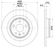 HELLA PRO HIGH CARBON VOLVO диск гальм. задн. S60 20- HELLA PAGID 8DD355126991 (фото 1)