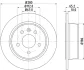HELLA PRO HIGH CARBON DB диск гальмівний задн. Vito 95-03 (280*10) HELLA PAGID 8DD355127241 (фото 4)