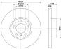 Диск гальмівний перед. Bmw 5(E39) 3.0-4.0 + Diesel 98-04 HELLA PAGID 8DD 355 127-621 (фото 4)
