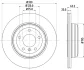 HELLA PRO HIGH CARBON BMW диск гальмівний задн. (вентил.) 5-serie E60/61 HELLA PAGID 8DD355128121 (фото 4)