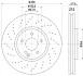 Диск гальмівний (High Carbon) передній MB E (W211), S (W220) 3.0-5.5 09.02-07.09 4-matic HELLA PAGID 8DD 355 128-151 (фото 4)