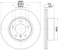 HELLA PRO HIGH CARBON BMW диск гальм.передн. 1(F20) 118I 120I 2010-, 3(F30) 316D-320I 2012- HELLA PAGID 8DD355129401 (фото 4)