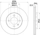 HELLA PRO HIGH CARBON VW диск гальмівний передн. Up, Load, Skoda Citigo, Seat 11- HELLA PAGID 8DD355129441 (фото 4)