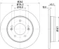HELLA PRO HIGH CARBON HYUNDAI гальмівний диск задній Elantra 11-, Veloster HELLA PAGID 8DD355129451 (фото 4)