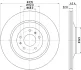 Гальмівний диск зад. A8/Phaeton/Coninental 02- 3.0-6.0 (Нз PRO) HELLA PAGID 8DD355129-801 (фото 4)