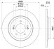 HELLA PRO HYUNDAI гальмівний диск задн. i30 17- HELLA PAGID 8DD355131381 (фото 1)