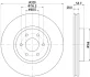 HELLA PRO HIGH CARBON DB гальмівний диск X-CLASS 470, NISSAN HELLA PAGID 8DD355131401 (фото 4)