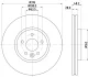 HELLA PRO HIGH CARBON JAGUAR гальмівний диск передн. XE 2.0 15- HELLA PAGID 8DD355131861 (фото 4)