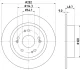 HELLA PRO HONDA диск гальмівний задн. H-RV 15- HELLA PAGID 8DD355131931 (фото 4)
