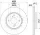 HELLA PRO SUZUKI диск гальмівний передній SWIFT 17- HELLA PAGID 8DD355132051 (фото 4)
