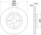 HELLA PRO HIGH CARBON MAZDA гальмівний диск передн. MX-5 15-, FIAT 124 Spider HELLA PAGID 8DD355132111 (фото 4)