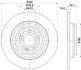 HELLA PRO HIGH CARBON DB гальмівний диск задн. GLE V167, C167 HELLA PAGID 8DD355132311 (фото 4)