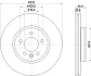 HELLA PRO HIGH CARBON VW диск гальмівний передн. AMAROK 2.0 11- HELLA PAGID 8DD355132561 (фото 1)