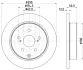 HELLA PRO TOYOTA диск гальмівний задній PRIUS PLUS 1.8 Hybrid 11- HELLA PAGID 8DD355132591 (фото 4)