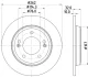 HELLA PRO HYUNDAI диск гальм. задн. ELANTRA 16- HELLA PAGID 8DD355132611 (фото 4)